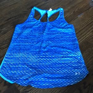 Blue workout tank top